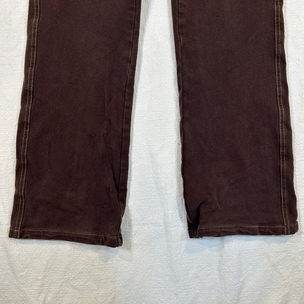 Coldwater Creek Brown Straight Leg Stretch Corduroy Pants Mid Rise Size 8 - Picture 3 of 13